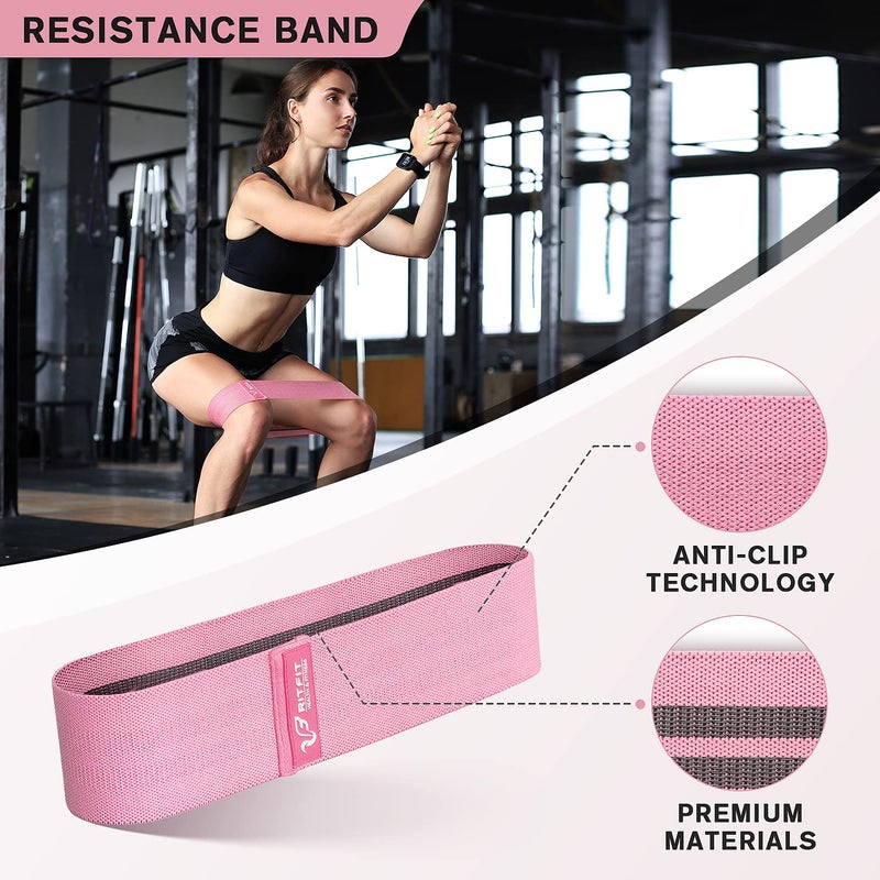 RitFit Upgraded 7 Pack Barbell Squat Pad Set with Resistance Band,2 Safety Straps,2 Gym Ankle Straps and Carry Bag,Workout for Lunges, Hip Thrusts,Protect Neck Shoulder(Pink) - Image 5